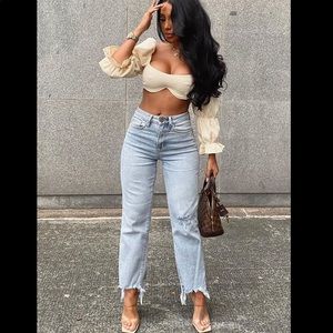 ✨NWT✨ FashionNova Time Crossover Distressed Vintage Ankle Jeans